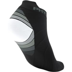 Physix Gear Short Compression Socks for Men & Women - Best Low Compression Socks Women & Men Ankle Socks with Arch Support (Black/White)