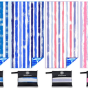 Widdonen Microfiber Beach Towel,Compact 2 Pack-71x32 Inch with Bag TravelExtra Large,Lightweight,Thin,Sand Free,Quick Dry,Absorbent.Packable for Camping,Swim,Pool,Bath,Picnic,Cruise Essentials Gift