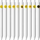 Kaco Cute Gel Pens, 10 Pieces Set Black Ink 0.5 mm Fine Point, Retractable Quick Drying Aesthetic Cute Pens (10 Style Set)