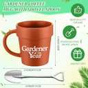 Didaey 5 Pcs Funny Gardener Gifts for Women Gardener of the Year Coffee Mug Crochet Succulent Bracelet Keychain Christmas Gifts for Men Women Mom Birthday Present