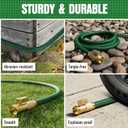 Garden Hose 50 ft NON-EXPANDABLE Water Hose, Flexible & Lightweight Kink Resistant Hybrid Hose, Leak-Proof Heavy Duty, Super Durable Fabric with 3/4" Solid Brass Connectors