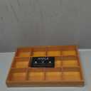 Juvale Wooden Drawer Organizer with 12 Compartments, Divided Tray for Arts and Crafts Supplies, Stationery, Small Items, 12 Grid Sorting Tray, Dark Brown (13.2 x 9.2 x 1.5 Inches) (Cedar)