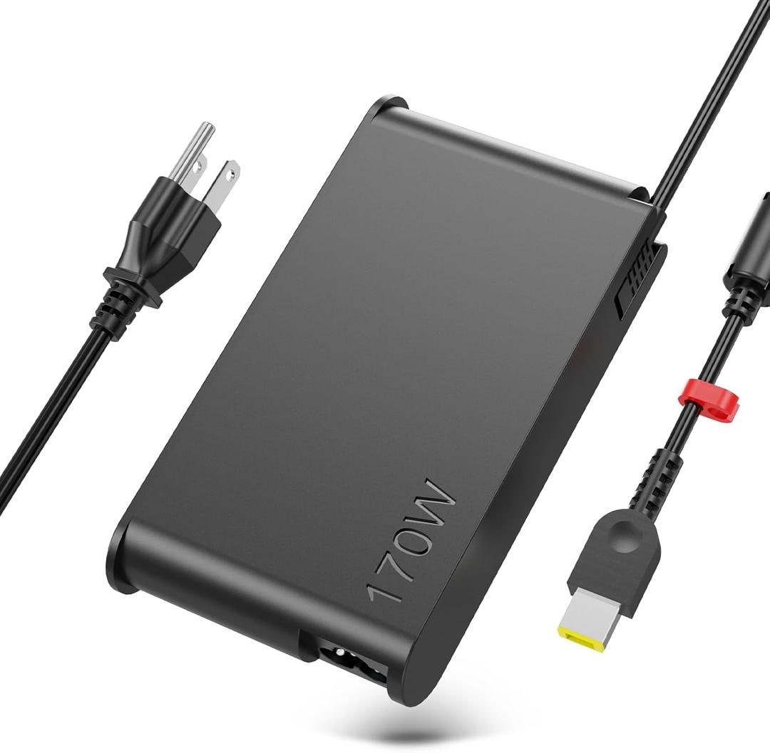 Slim 170W Charger Fit for Lenovo Legion Slim 5 5i Yoga Pro 9i Lenovo ThinkPad P1 P16 IdeaPad Pro 5 Lenovo LOQ ADL170SCC3A 4X20S56697-20V 8.5A ac Adapter Laptop Power Supply