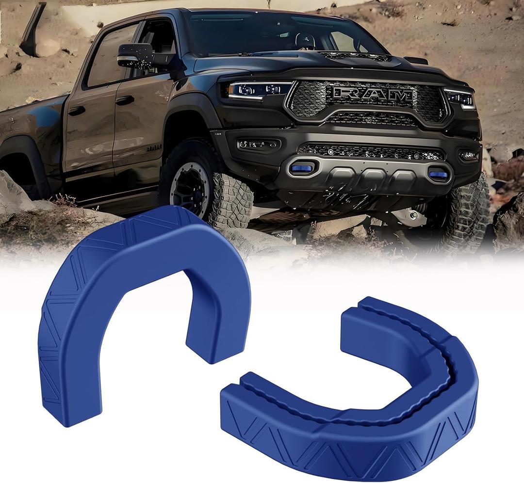 Front Tow Hooks Covers Hitch Cover Customized Car Tow Hooks Compatible with RAM 1500 Accessories 2019-2025,2026 (Blue)