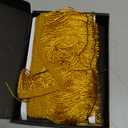 Gold Glittery Fringes, 5 Yards X 4 Inch Fringe Trim with B7000 Glue, Tassels Trim for Crafts Sewing by The Yard for Clothing Curtain