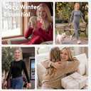 WEERTI Thermal Underwear for Women Long Johns with Fleece Lined Base Layer Women Cold Weather Top Bottom (Black, M)