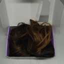 KooKaStyle Invisible Wire Hair Extensions with Transparent Wire Headband Adjustable Size 4 Secure Clips H2/ 426#Balayage Dark Brown with Chestnut Long Wavy Hairpiece 16 Inch for Women