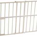 Carlson 24-38" Lil Tuffy Expandable Metal Dog Gate for Doorways, Indoor Pet Gate with Small Pet Door, No-Drill Pressure Mount, White