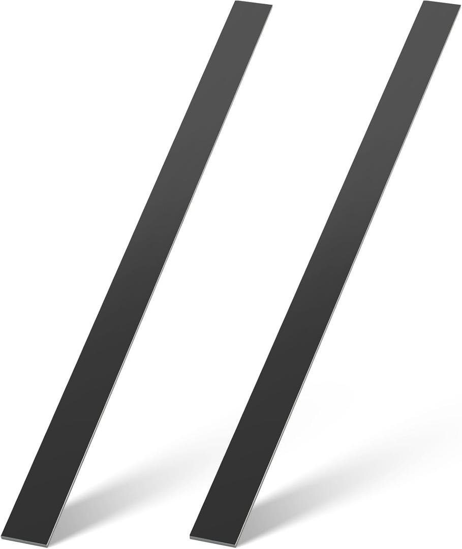 Blulu 2 Pcs 48" x 2" x 3/16" Hot Rolled Steel Flat Bar Solid Flat in Steel for Construction Industrial Applications Reinforcement Base Plates