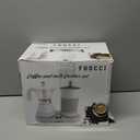 Electric Moka Pot with Milk Frother  3-Cup (150 ml) Modern Espresso Maker for Coffee, Cappuccino, Latte, Mocha & Cuban, White