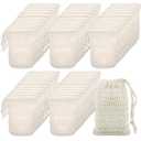 Molain Soap Bag, 50 Pack Natural Sisal Soap Saver, Bar Soaps Pouch for Exfoliating, Foaming, and Drying Soaps Bars