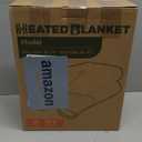 RALYSUN Electric Heated Blanket 72"x84" Full Size - Dual-Sided with Microplush & Sherpa Fabric, 4 Heat Settings & 10 Hours Auto Off, Machine Washable - Light Gray