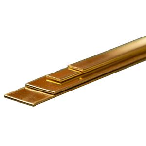 K&S Precision Metals Bendable Brass Strip Assortment 5078 - 4 Strips, 0.032" Thick, 1/4" & 1/2" Wide x 12" Long - DIY Crafts, Modeling, Made in USA