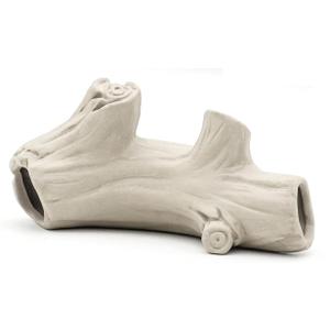 Aquarium Decorations Ceramic Artificial Stump Cave,Betta Fish Tank Accessories Hollow Tree Stump Decor 1-Piece, 203x2