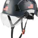 GREEN DEVIL Construction Safety Work Helmet Vented Men Hard Hat with Visor, Medium