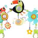 Adjustable Arch Bassinet Toys for Infant & Toddlers, Stroller Arch, Baby Crib Toys with Fascinating Hanging for Stimulating Babys Senses and Developing Motor Skills (Set3)