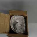 Gold Placemats Set of 6, Creative 3D Flower Placemats Waterproof & Oil-Proof - Metallic Pressed Vinyl Round Place Mats Fancy Decorative Table Mats for Holiday Wedding Accent Outdoor