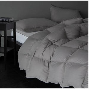 Luxury Gray Down Fiber Comforter King Size - All Season Duvet Insert - Ultra-Soft Hotel Collection Comforters - 59 Oz Fluffy Medium Warmth (Gray, 106x90)