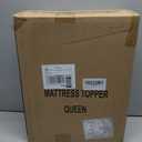 WhatsBedding Memory Foam Mattress Topper Queen Size, with 3D Bubble Mattress Pad Cover, Comfy Quilted 100% Cotton Layer for Back Pain, White,60"x80"