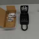 Key Lock Box Outdoor with Code, Large Key Lockbox for Keys Outside Portable Lock box for Keys, 4 Digit Combination Key Safe Storage, Waterproof Keybox Wall Mounted for Outdoor Home Garage Office (Black)