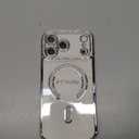 Magnetic Clear Glitter Case for iPhone 17 Pro Max,[Compatible with MagSafe] Cute Bling Sparkly Diamond Rhinestone with Camera Protector TPU Bumper Women Girl Case for iPhone 17 Pro Max,Silver