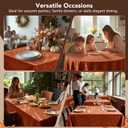 Biscaynebay 2 Packs Fall Tablecloth Rectangle Tables 60x84''-Rust Thanksgiving Autumn Harvest Gathering Jacquard Fabric Damask Table Cloths Kitchen Dinner Dining Outdoor Picnic Holiday Parties