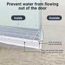 AmazerBath Shower Door Bottom Seal 39 inch (Set of 2) - Suitable for 1/4 Inch Glass, Frameless Glass Seal Strip Shower Door Sweep