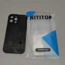 NITITOP Compatible with iPhone 16 Pro Max Case Cute Floral Sunflower for Women Girls with Wrist Adjustable Hand Strap Kickstand Grip Holder Soft TPU Slim Protection Phone Cover - Black