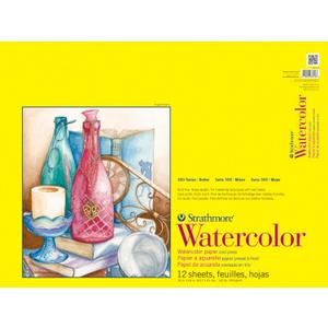 Strathmore 300 Series Watercolor Paper Pad, Top Wire Bound, 18x24 inches, 12 Sheets (140lb/300g) - Artist Paper for Adults and Students - Watercolors, Mixed Media, Markers and Art Journaling