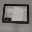 Pet Memorial Shadow Box Frame 5x7 with Clay Paw Print Kit and Fur Keepsake Box, Black Wood Picture Frame for Dogs and Cats That Passed Pet Death Sympathy and Gifts for Pet Lover