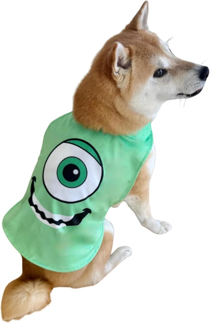 ComfyCamper Alien Googly Eye Cape Dog Costume - XXS Small Medium XXL Cosplay Halloween Costumes Christmas, M (Green)