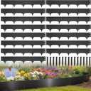 15-Pack Metal Landscape Edging (50ft Total), 40" x 6.5" Steel Garden Edging Border w/ 15 Stakes, Rustproof Hammer-in Edging for Landscaping, Lawn, Yard, Tree Rings, Flower Beds