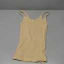 GEMBERA Women Spaghetti Strap Scoop Neck Ribbed Tank Tops Slim Fitted Cotton Camisole Basic Sleeveless Layering Shirts (X-Small)