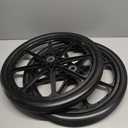 20" Flat Free Tire and Wheel, with 3/4" & 5/8" Bearing, 2.45" Centered Hub, Replacement Wheel For Rubbermaid Wheelbarrow, Garden Yard Cart, 2 Pcs