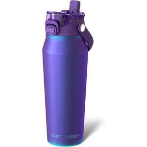 Frost Buddy 24oz Insulated Water Bottle with Straw & Chug Lid | Leak-Proof Stainless Steel | 24-Hours Cold | Sweat-Proof, Cup Holder Friendly | Ideal for Gym, Travel, Sports & Everyday Hydration (Nebula)