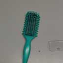 Curly Hair Brush, Curl Defining Brush with Soft Boar Bristles Detangling Tangled Glides, Wide-Teeth Design Effortlessly Shaping & Defining Curls, Curling Definer for Wet & Dry Hair (Green)