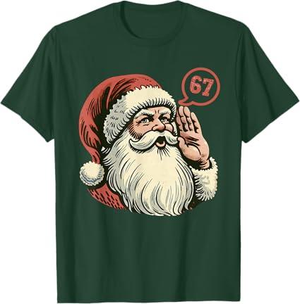 67 Christmas Funny Six Seven Meme Brainrot Santa Claus Boys T-Shirt  S