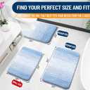 OLANLY Small Bathroom Rugs Mat 24x16, Extra Soft Absorbent Microfiber Bath Rugs, Rubber Backing, Quick Dry, Washable Bath Mats for Bathroom Floor, Tub and Shower, Home Decor Accessories, Light Blue