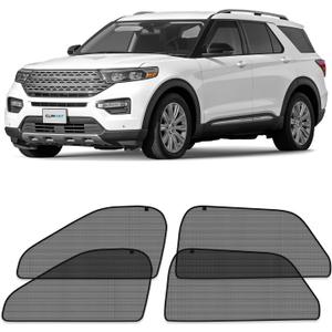 CLIM ART Magnetic Car Window Shades for Ford Explorer 2020-2025  Custom-Fit Sun Blocker Curtains, Side Window Covers, Essential Car Accessories for Camping, Baby and Privacy Protection - MS0024