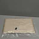 15.5"x8.8" Horizontal Necklace Jewelry Display Stand with Flannelette Soft Mat Wood Necklace Pendant Chain Jewelry Tabletop Display Storage Holder for Vendors Exhibitor Craft Shows (Extra Large, Beige)