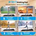 Walking Pad with Incline, 6.2 MPH Walking Pad Treadmill with Double Frame, Easy Read Full Screen LED Display, Low Noise 2.75HP Brushless Drive, Walking Pad Under Desk 350 LBS Weight Capacity