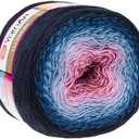 Yarn Art YarnArt Flowers Yarn 55% Cotton 45% Acrylic 250gr 1094yds Multicolor Cotton Yarn Rainbow Crochet Yarn Spring Summer - 1 Fine Sport Skein (273)