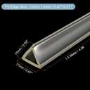uxcell U Channel Edge Trim, 4.9ft Length Soft Rubber Guard Seal Strip Edge Protector Fit for 12-13mm Edge, (19/32" W x 43/64" H) Clear