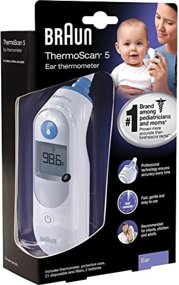 Braun ThermoScan Tympanic Ear Thermometer Digital Display 32878506015 1 Each