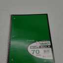 Top Flight Standards 1-Subject Wire bound Notebook, 70 Sheets, College Rule, 10.5 x 8 Inches, 1 Notebook, Green Cover (30072) by Top Flight