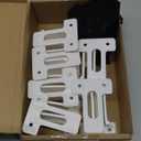 Dreyoo 12 Pack Wire Shelf End Bracket, White Plastic Closet Shelves Brackets, Wall Mount Brackets for Shelves Closet, Screws Included