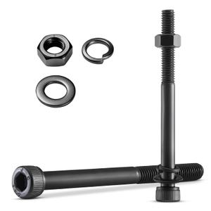 (20 Sets) M5 x 90mm Hex Socket Head Cap Screws Bolts and Nuts, Flat & Lock Washers Kits, 12.9 Grade Alloy Steel, Allen Socket Drive,Black Oxide Finish, with Hex Spanner
