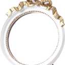 minkissy 1pc European Style Single Side Mirror Desk Vanity Mirror Vintage Decor Vanity for Desk Handheld Princess Style Makeup Table Decorative Bow Knot White