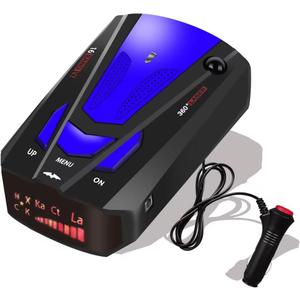 2026 Newly Radar Detector with Mute Memory, City/Highway Mode, Long Range Tracking, LED Display, Ideal Gift for Cars, Blue, FEB14