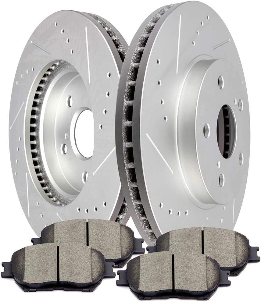 Brake Kits,SCITOO Front Discs Brake Rotors and Ceramic Pads fit for 2009-2015 for LEXUS IS250, 2002 2003 2005 2006 for TOYOTA Camry